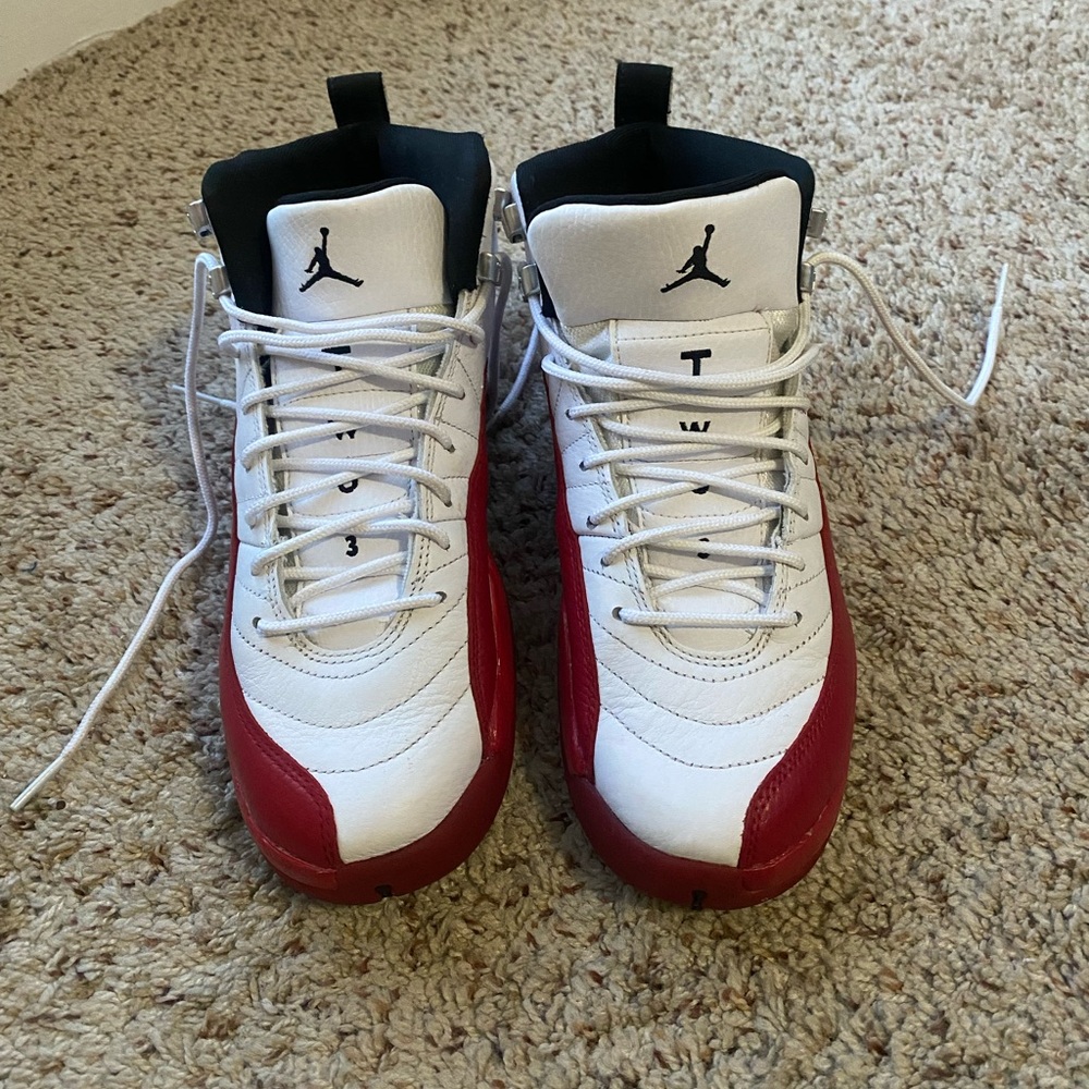 Jordan Kids Sneakers White and Red Accents
